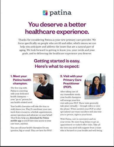 Thumbnail of care experience flier