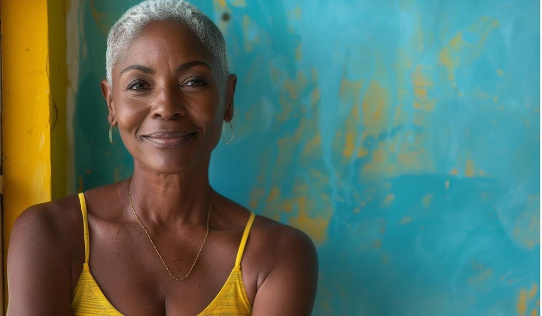 African American woman smiling at camera