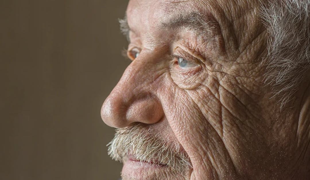 Profile of older white man