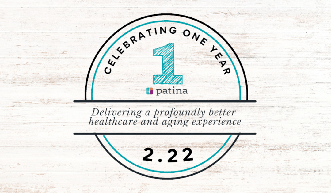Patina's 1-year anniversary logo