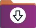 orange and purple folder download patina icon