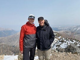 Jack pictured with his dad